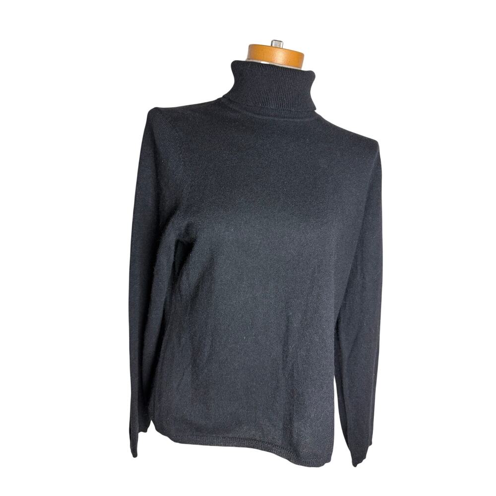 Charter Club Luxury 100% Cashmere Turtleneck Sweater Black XL NWT